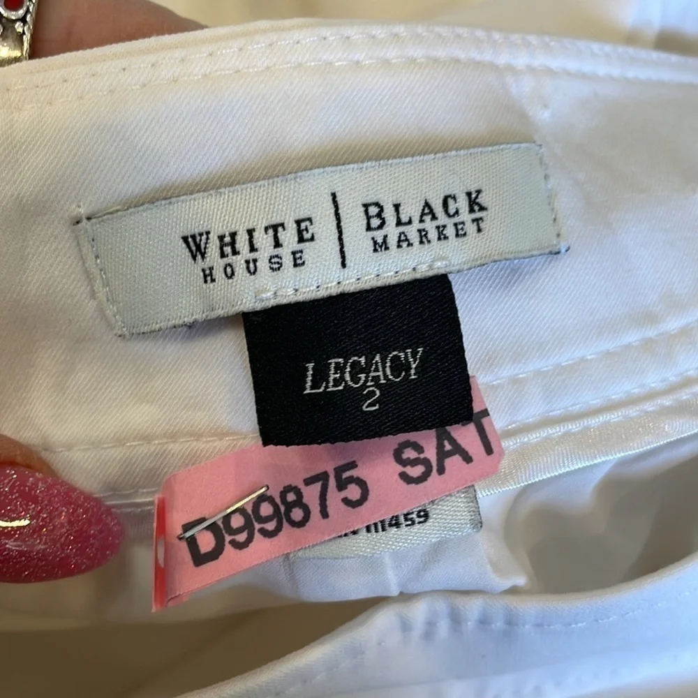 White House black market legacy 2 white Capri career casual dress pants